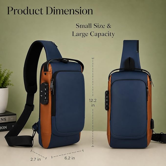 Sling Bag for Men & Women– Crossbody Sling Bag for Travel