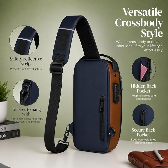 Sling Bag for Men & Women– Crossbody Sling Bag for Travel