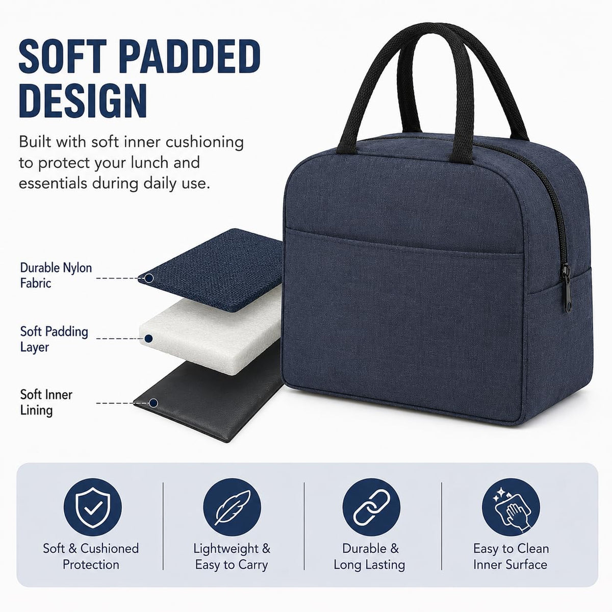 Nylon Lunch Bag for Men, Women & Kids