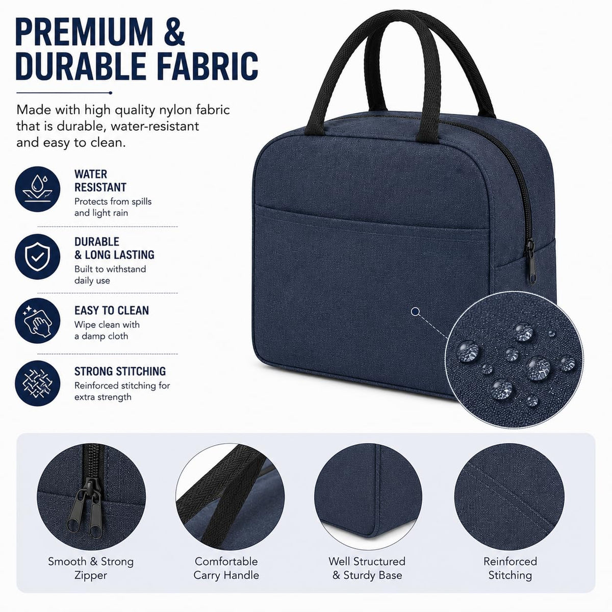 Nylon Lunch Bag for Men, Women & Kids