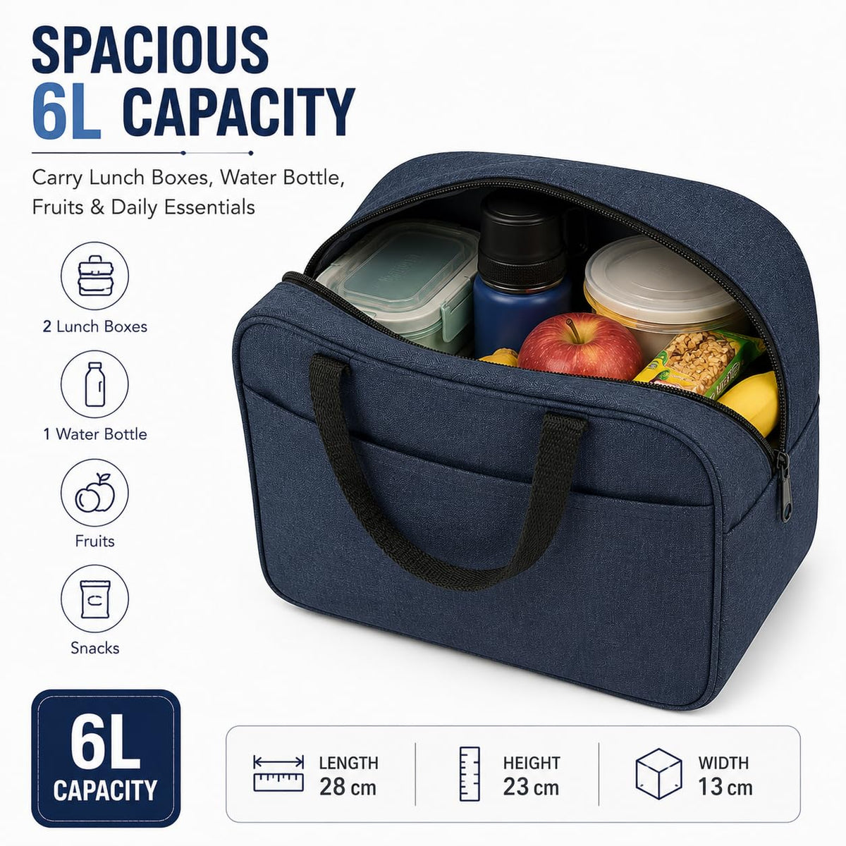 Nylon Lunch Bag for Men, Women & Kids