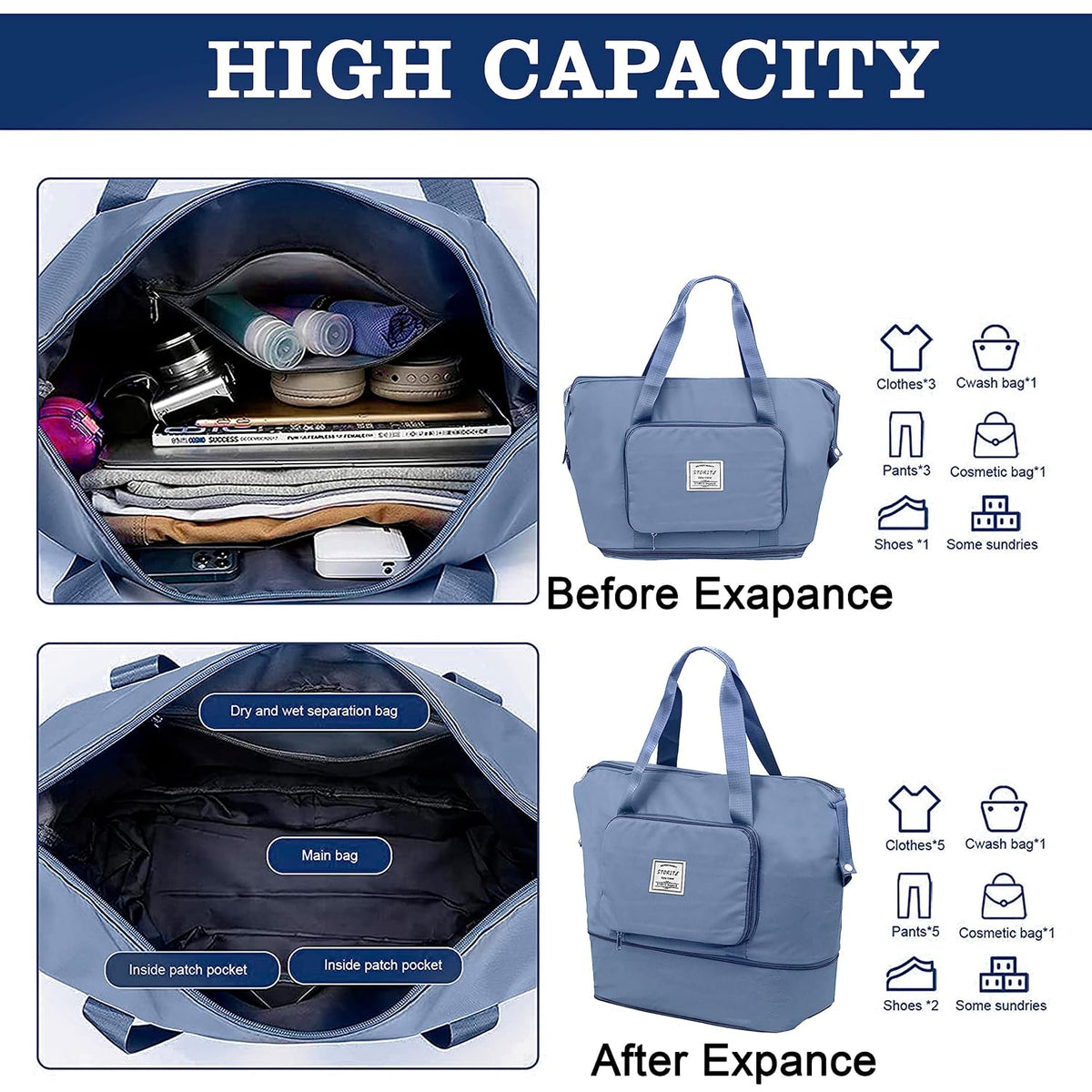 Expandable Travel Bags for Women